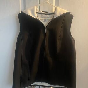 Evan Picone Black and White Sleeveless Vest